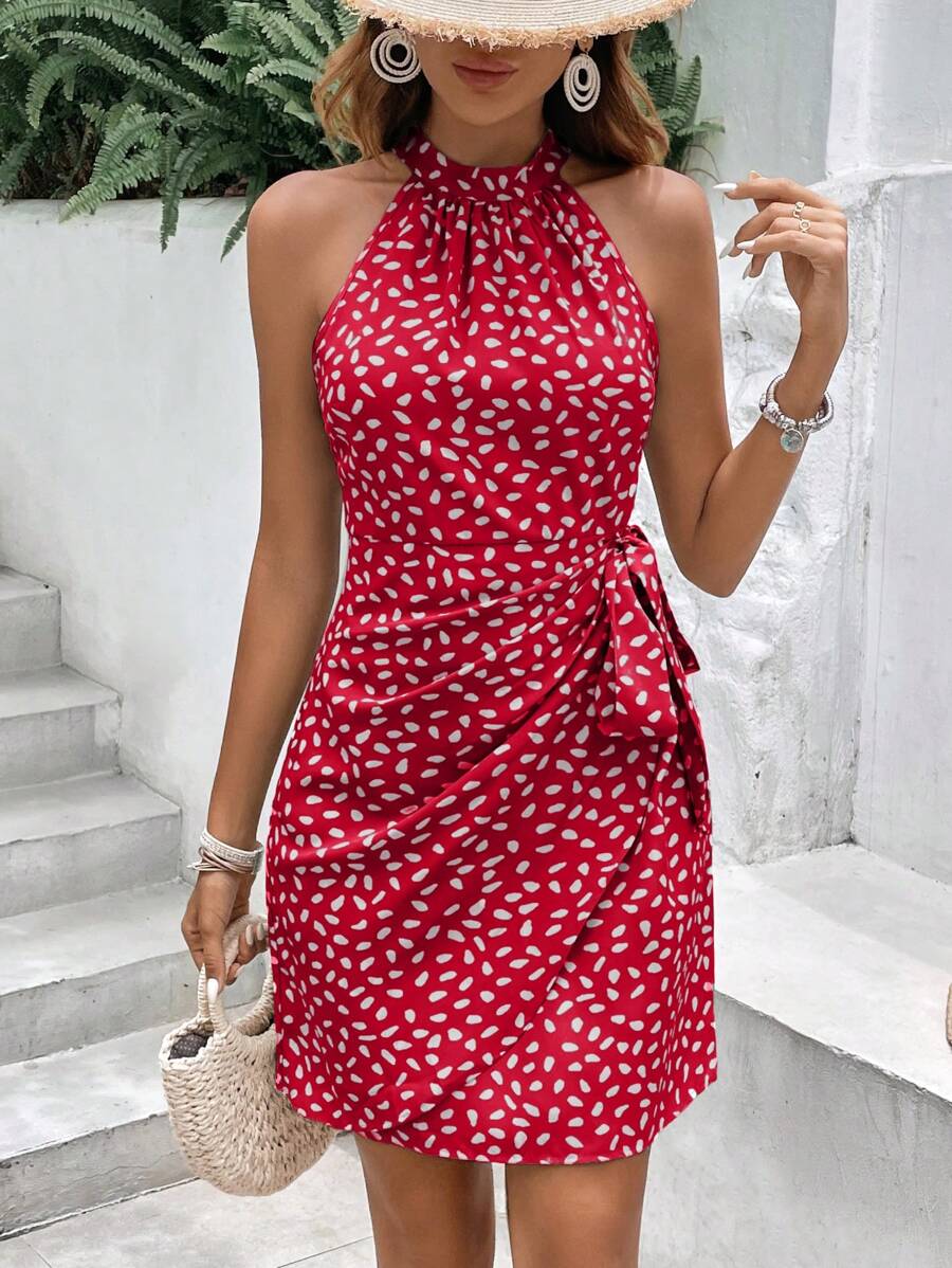 Printed Halter Dress – product image 1