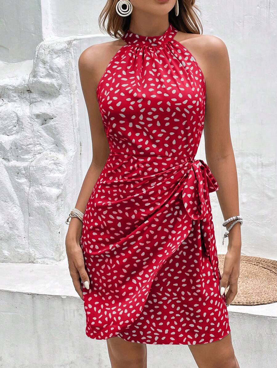 Printed Halter Dress – product image 5