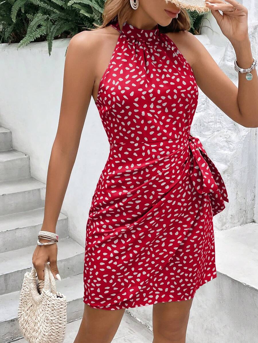Printed Halter Dress – product image 6