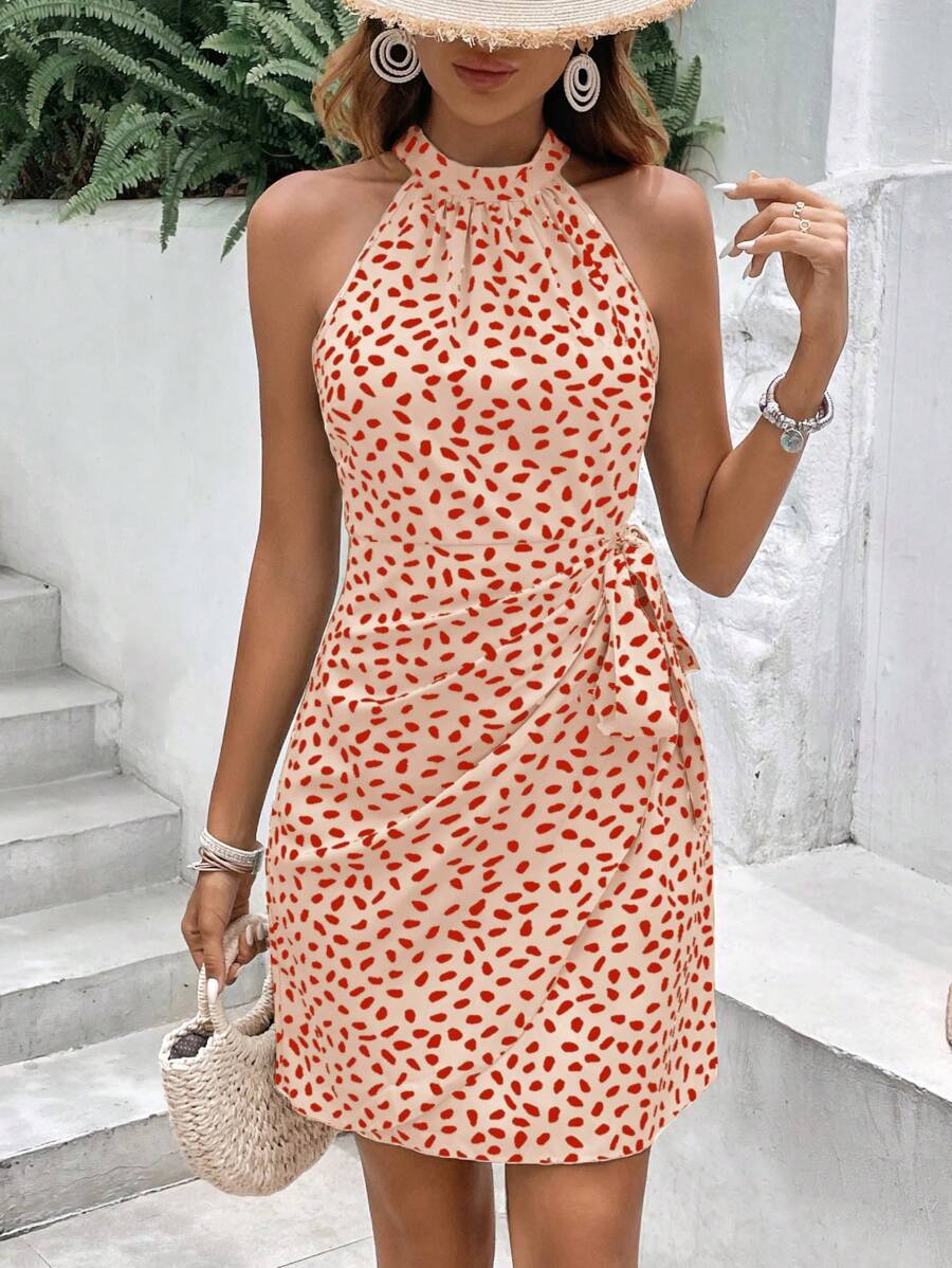 Printed Halter Dress – product image 19