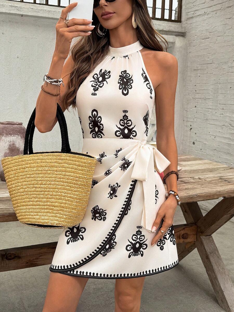 Printed Halter Dress – product image 13