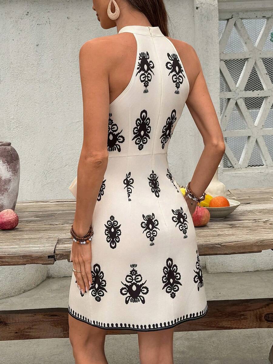 Printed Halter Dress – product image 14