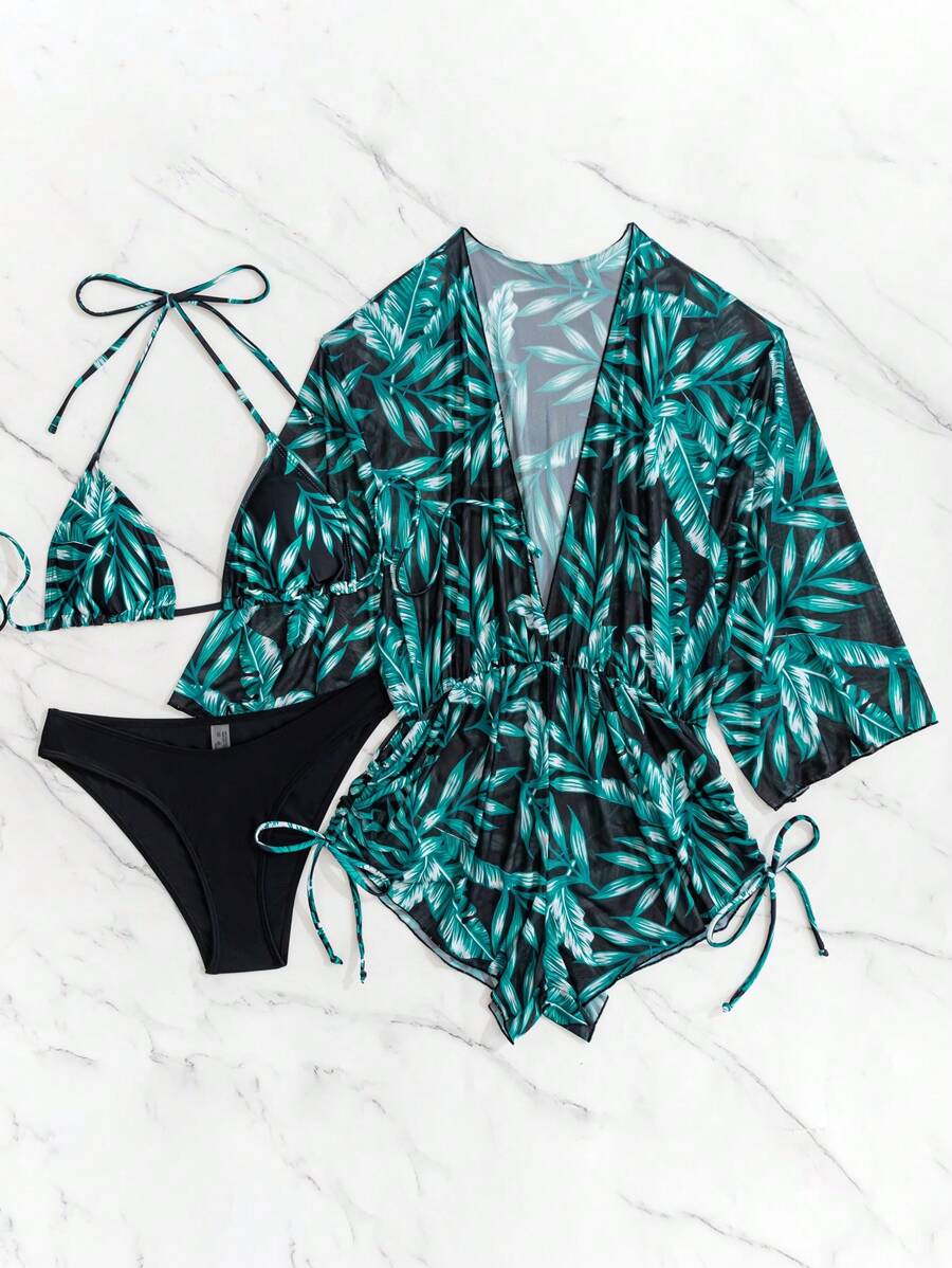 Swim Tropical Print Swimwear Set – product image 7