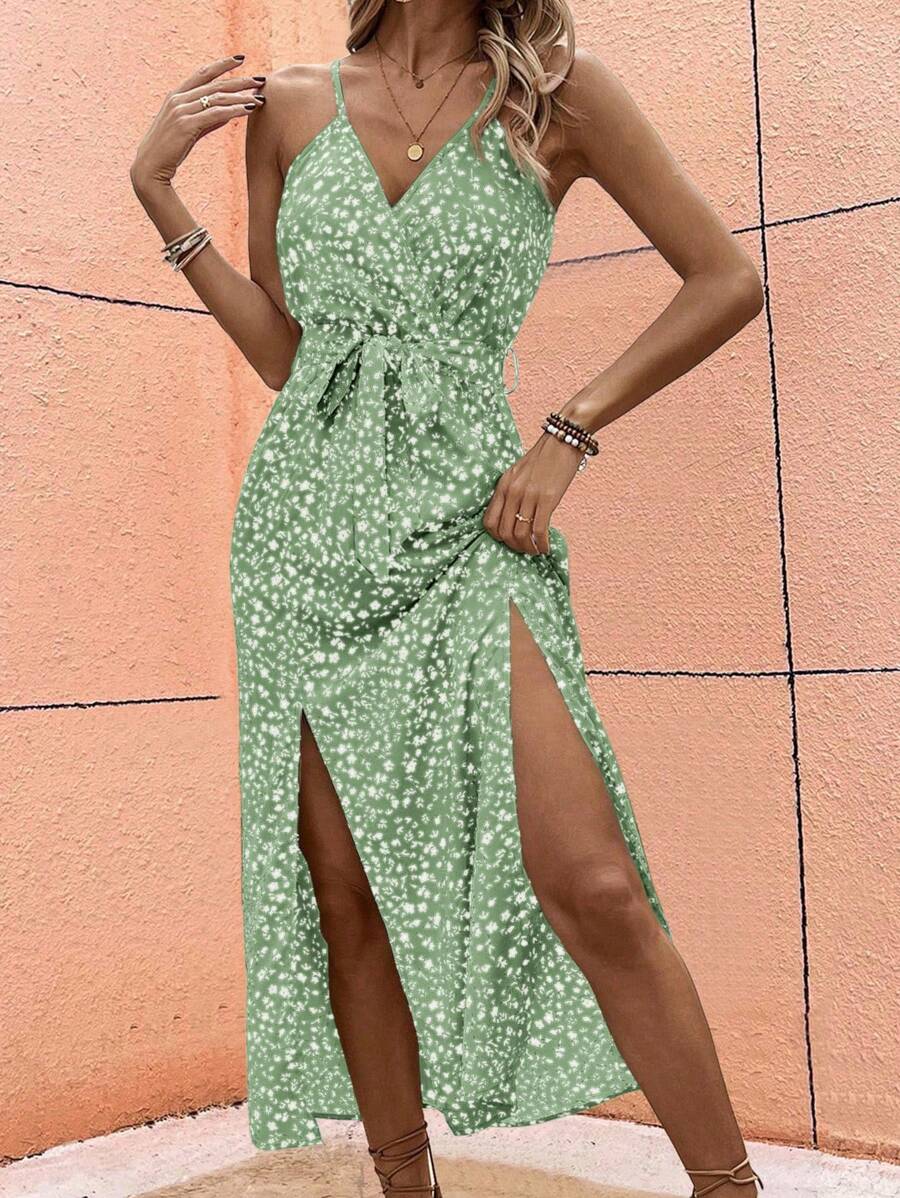 Floral Maxi Dress with Slit – product image 13