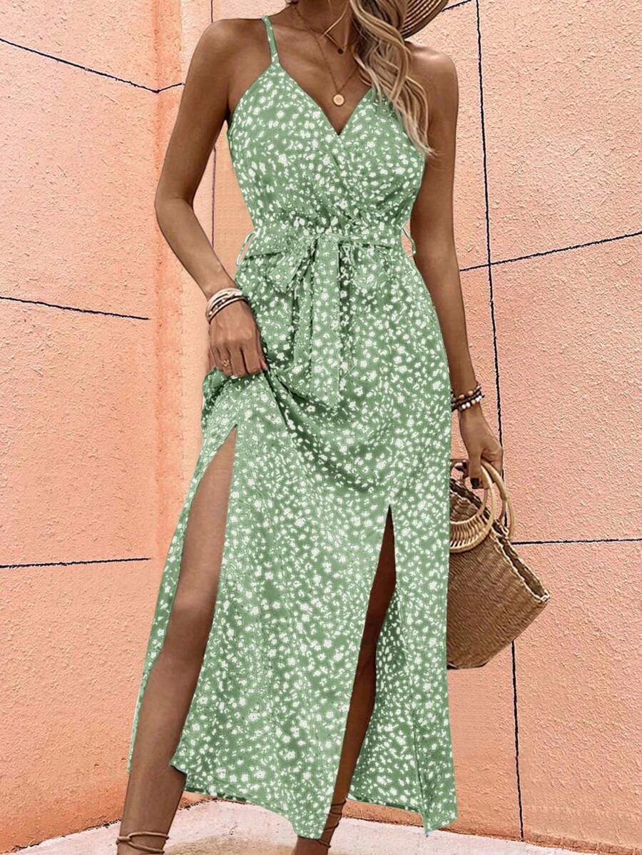 Floral Maxi Dress with Slit – product image 17