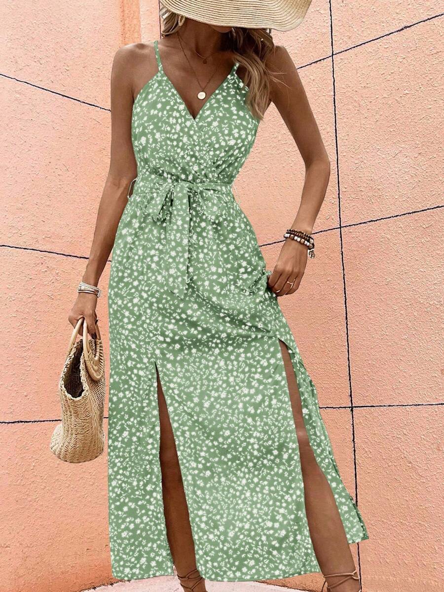 Floral Maxi Dress with Slit – product image 18