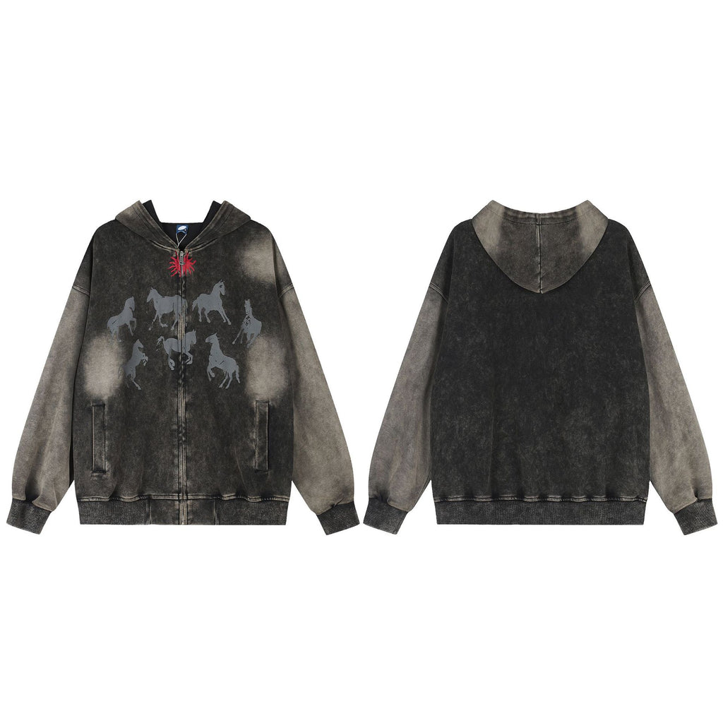 Vintage hoodie-jacka