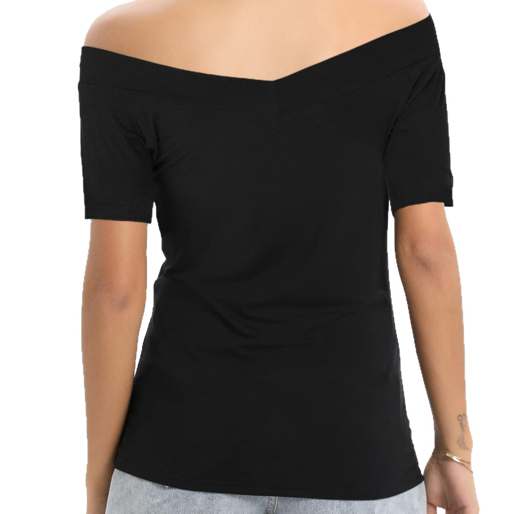 Sexy Hot Girl V-neck Slim Pullover Women's Solid Color Long Short Sleeve – product image 5